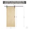 Anzzi 36 in.x84 in. Single Sliding Barn Door Kit, Hardware Included ID-AZBD01 - alternate 4
